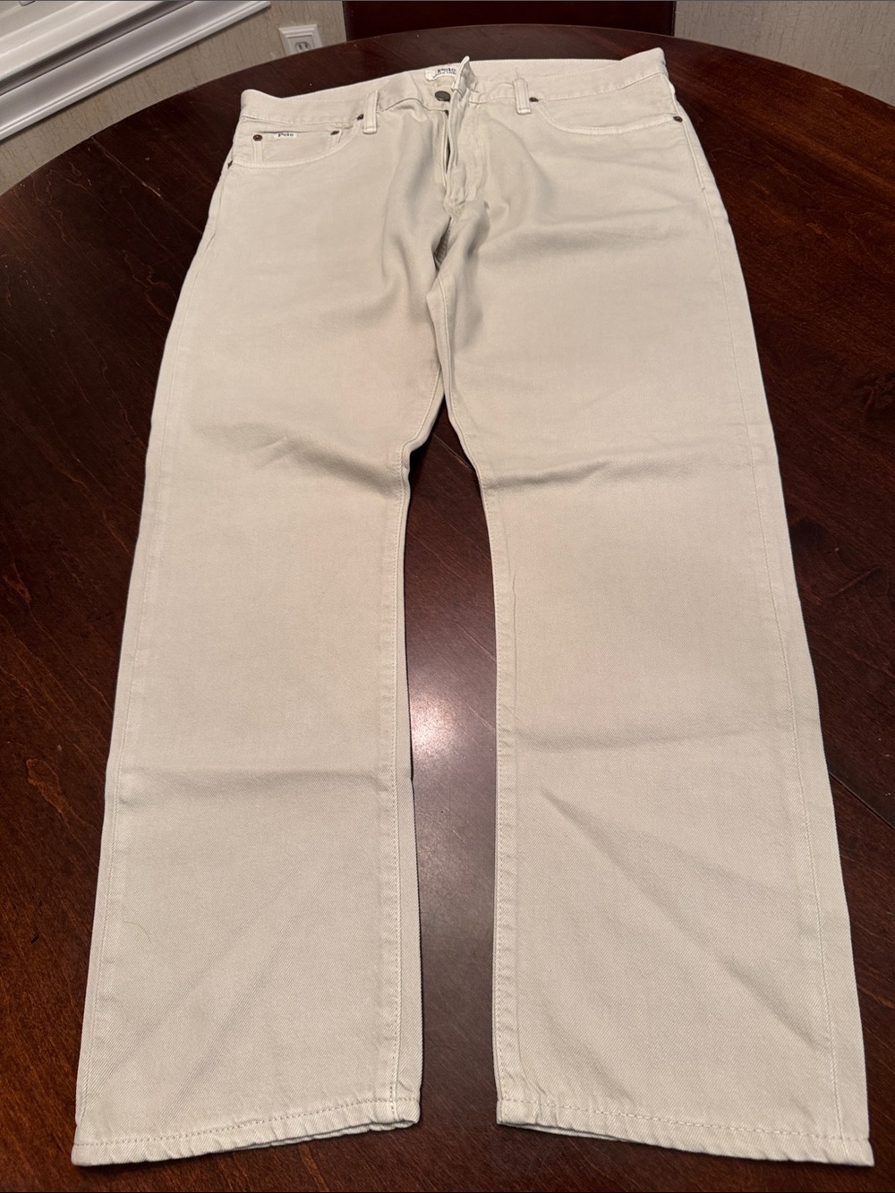 Polo Ralph Lauren Hemp/Cotton Beige Straight-Leg Jeans